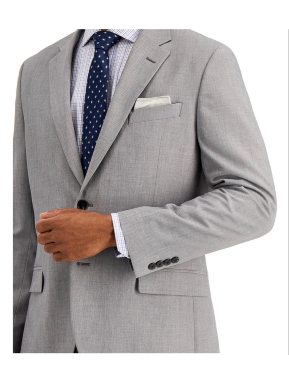 NAUTICA Modern Fit Stretch Suit Jacket Blazer Light Gray Size 40S